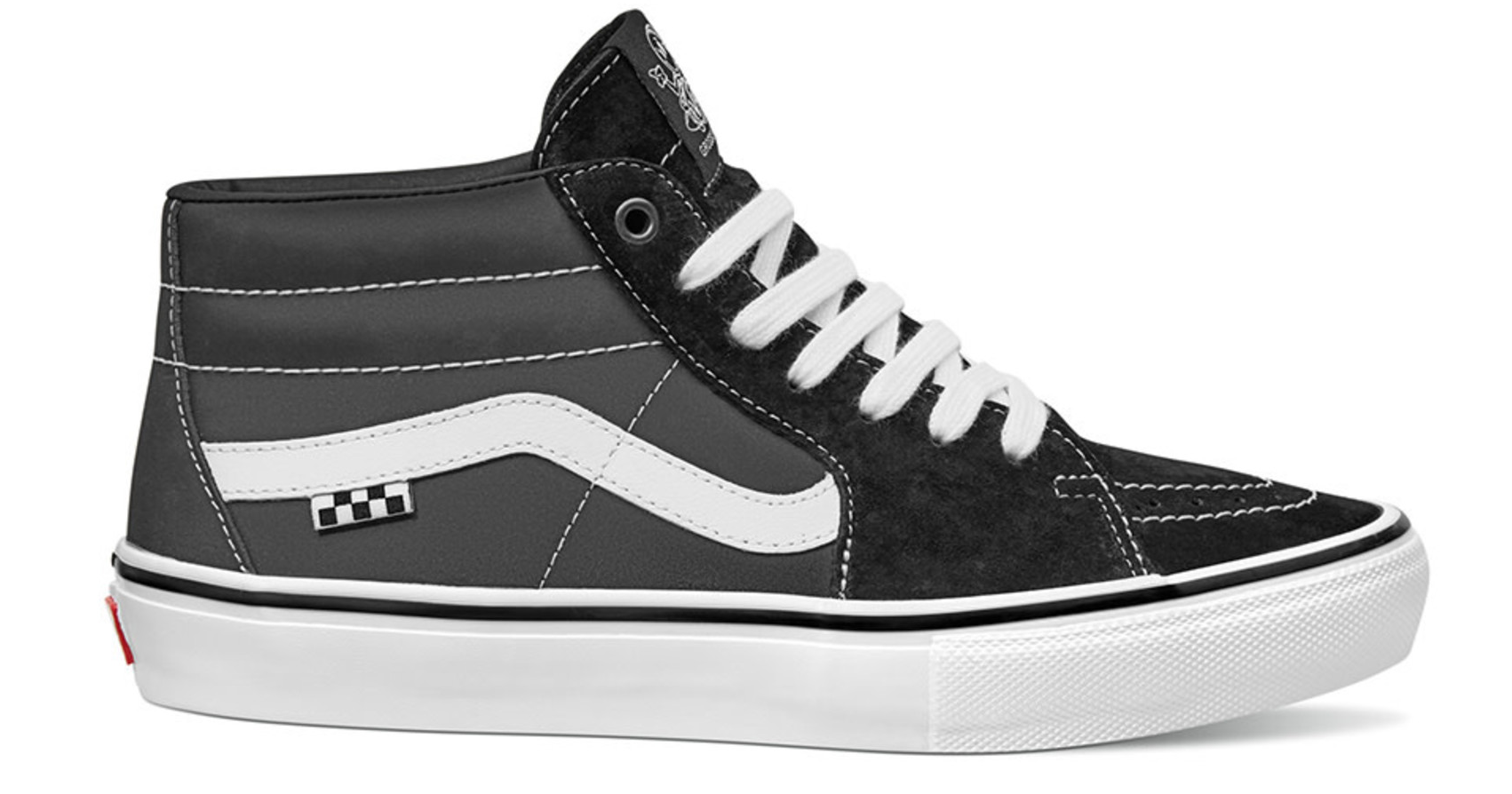 Vans Skate Grosso Mid - Black/White/Emo Leather 8