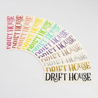 Drift House 8" Horizontal Logo Sticker