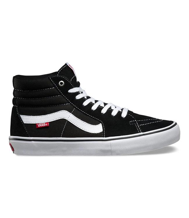 vans sk8 hi black & white skate shoes