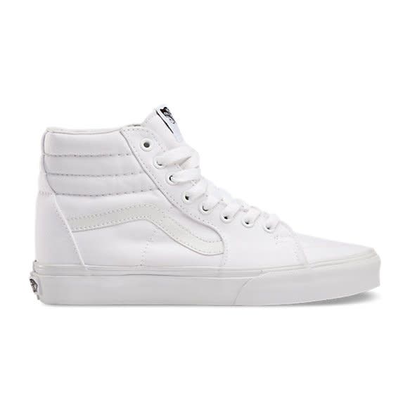 white canvas sk8 hi