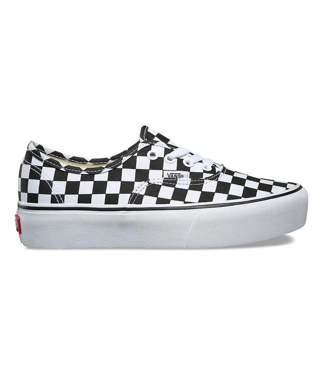 vans platform checkered shoes