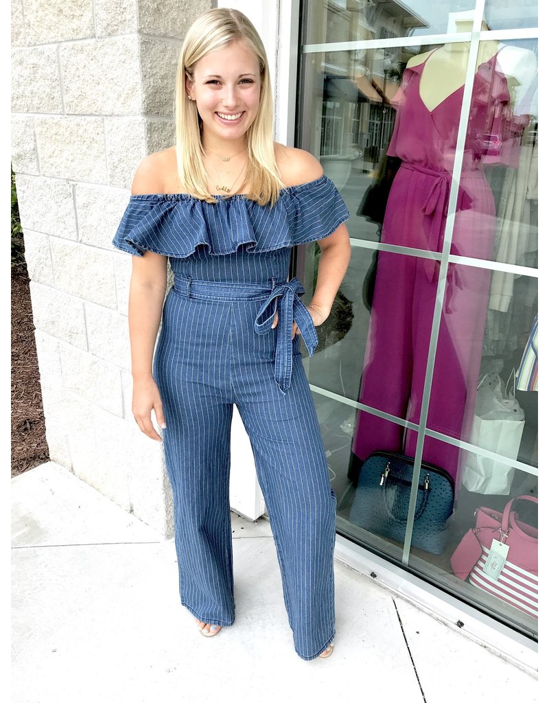 denim jumpsuit in the style