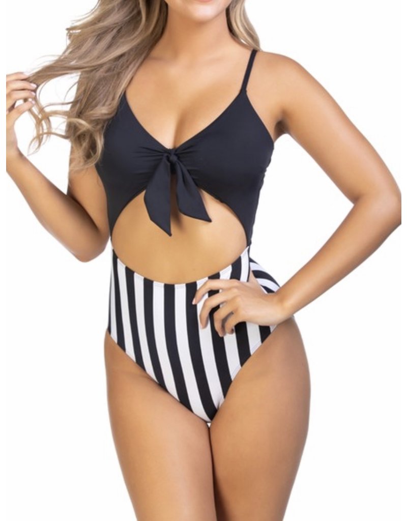 black bow swimsuit