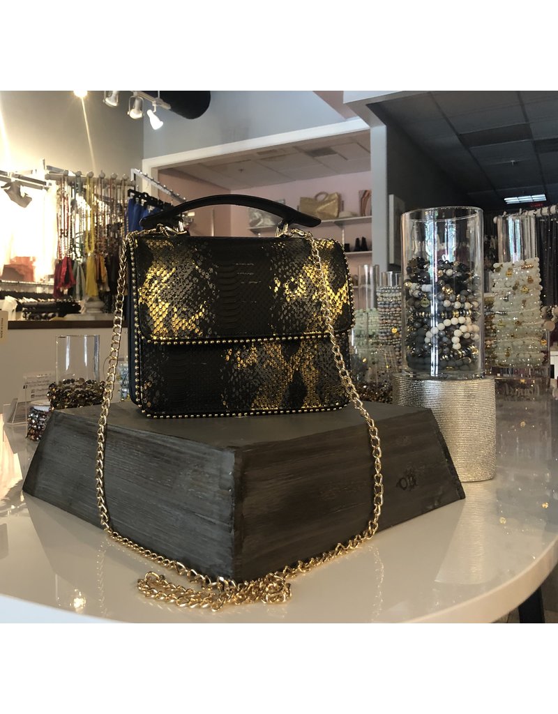 black gold crossbody bag