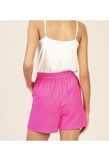 Skies Are Blue Elastic Back Shorts - Pink