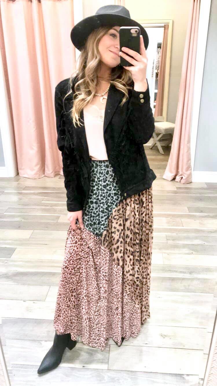 animal maxi skirt
