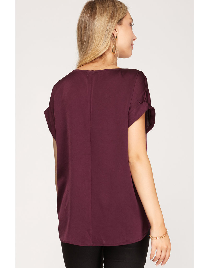 Pleated Front Top