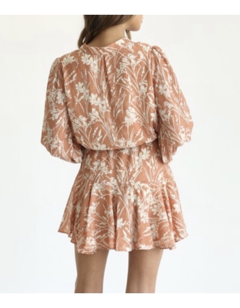 Floral Button Down Dress - Rose Clay