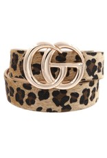 Faux Fur Leopard CG Belt