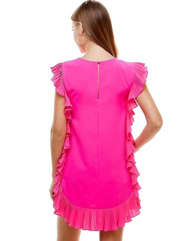 TCEC Ruffle Detail Dress - Barbie Pink