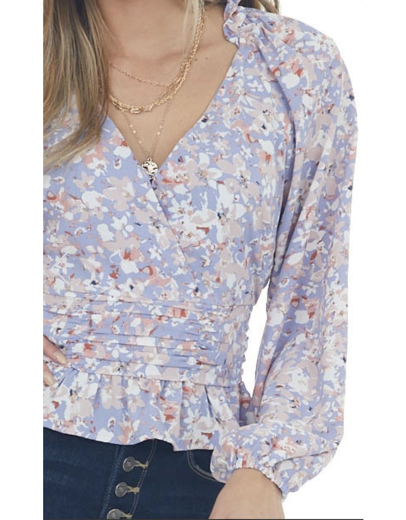 Ruched Waist Floral Top