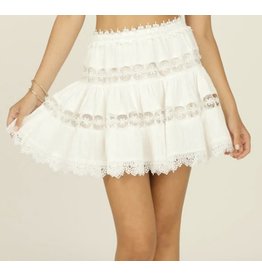 Crochet Tiered Skirt - White