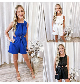 Ring and Cut Out Detail Romper