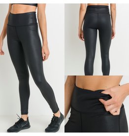 Faux Leather Leggings - Black