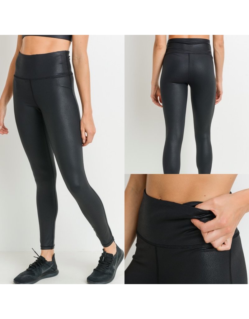 Faux Leather Leggings - Black