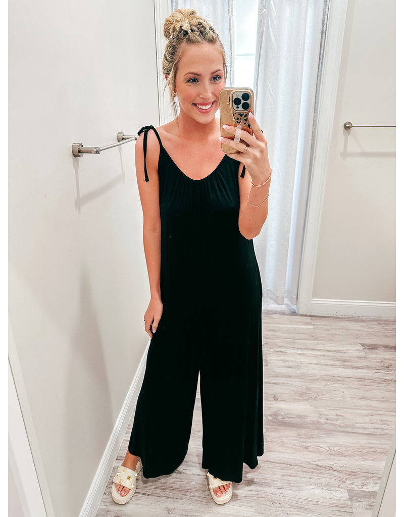 Comfy Jersey Jumpsuit - Black