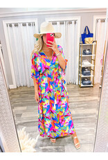 Tropical Kimono Maxi - Magenta