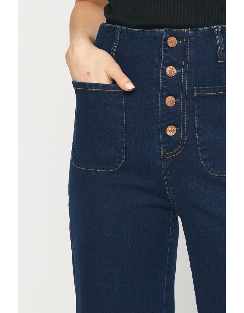 Button Up Cropped Jeans