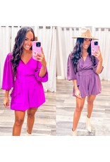 Puff Sleeves Bubble Hem Romper