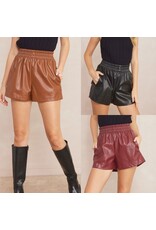 Pleather High Waist Shorts