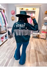 Howdy Fringe Denim Jacket - Black