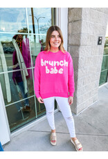 Brunch Babe Sweater - Fuchsia