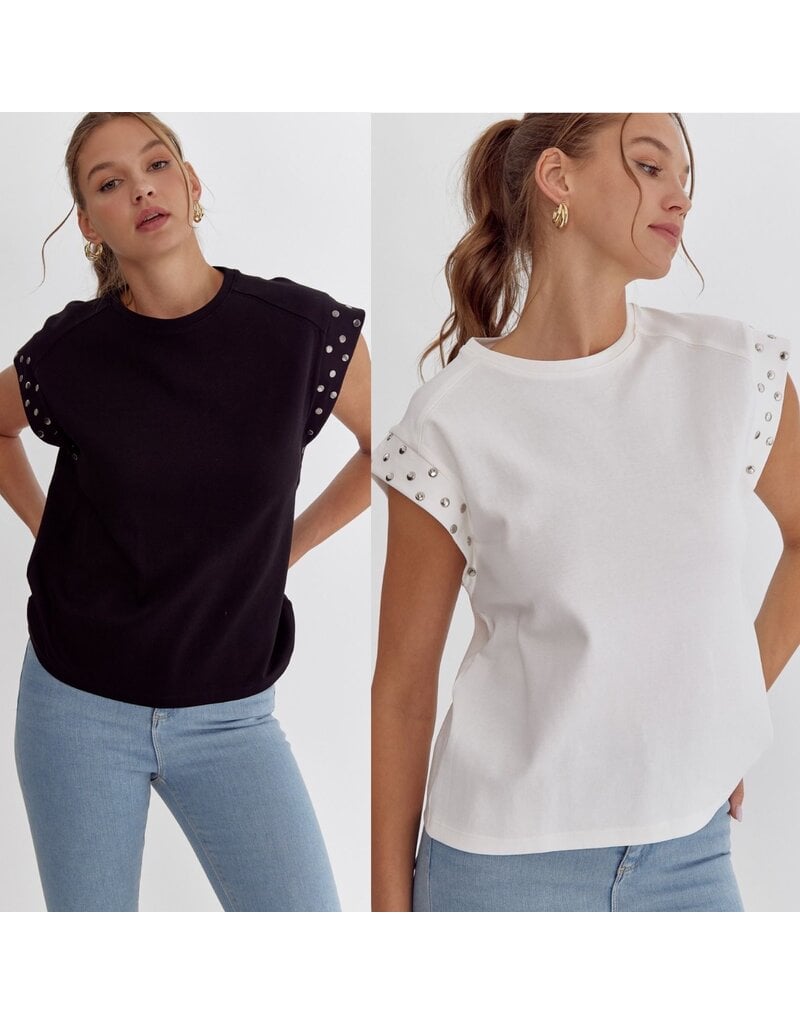 Studded Sleeves Tee