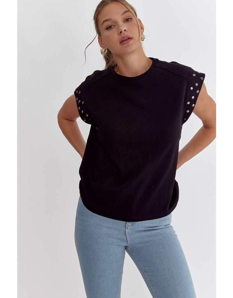 Studded Sleeves Tee