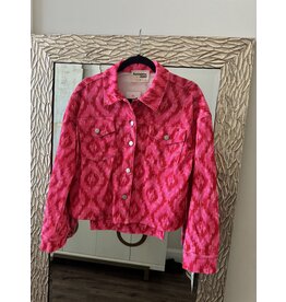 Aztec Corduroy Jacket - Hot Pink