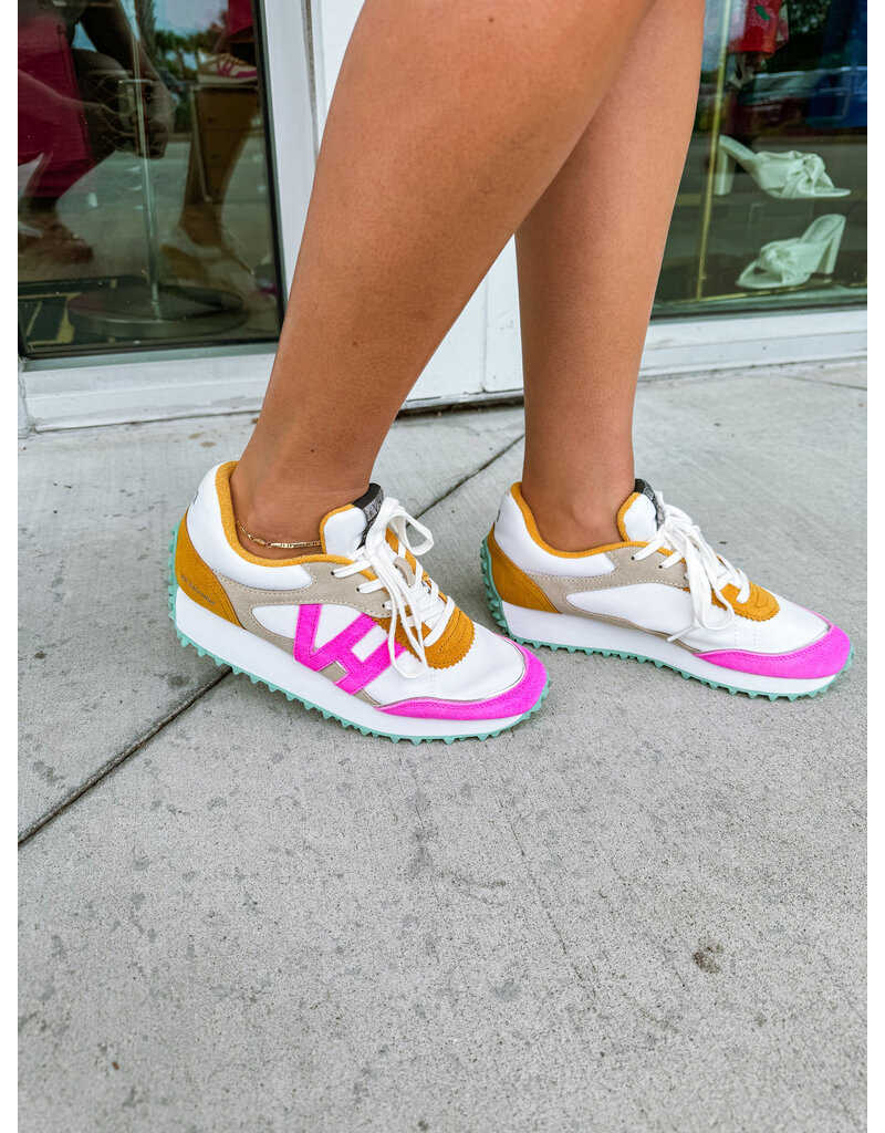 Cosmic 9 Sneakers - Mustard/Neon Pink