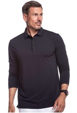 IBKul IBKul Solid Long Sleeve Polo Black