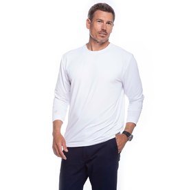 IBKul IBKul Solid Long Sleeve Crew White