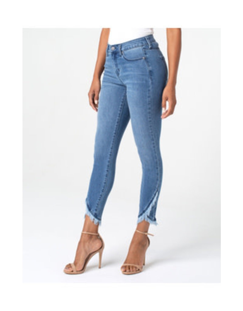 Liverpool Jeans Abby Crop Scallop Front Ibiza Alexandrite Active Golf Wear