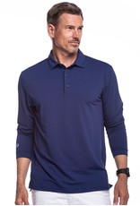 IBKul IBKul Solid Long Sleeve Polo Ink