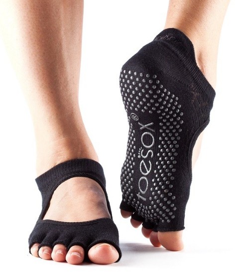 Toe Sox Damen Toesox Grip Pilates Barre Socks Non Slip Ankle Half Toe for Yoga & Ballet 
