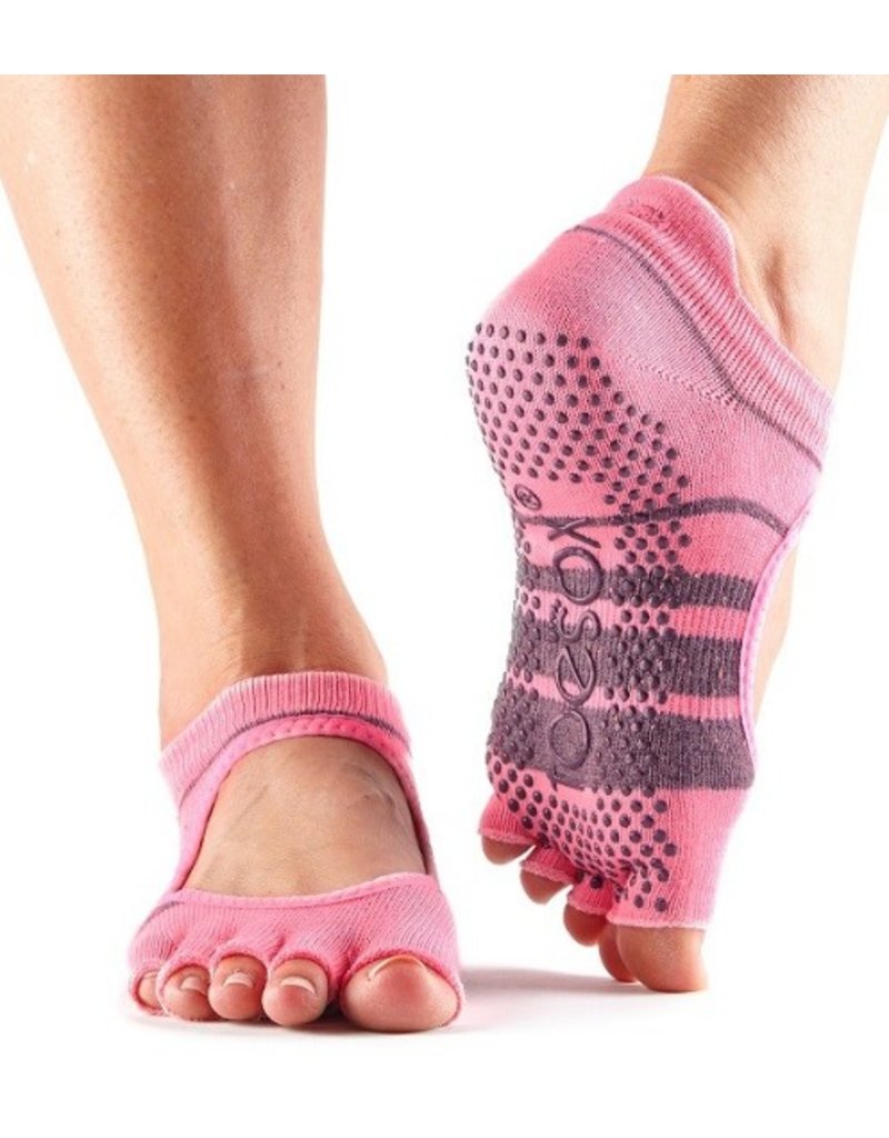 ToeSox Bellarina Full Toe Grip Socks LUX Mulberry Medium