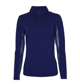 IBKul IBKul Solid Long Sleeve Mock Navy