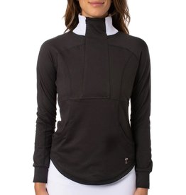 Golftini Golftini 1/4 Zip Contrast Pullover Black