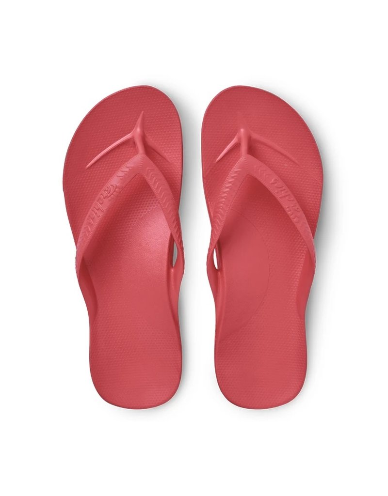 Archies Arch Support Flip Flops - Coral