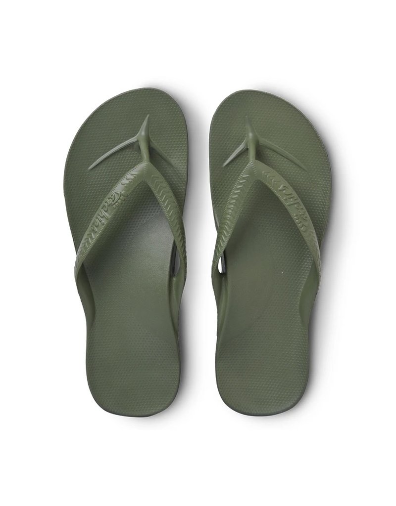 Archies Arch Support Flip Flop Olive - Alexandrite Active & Golf Wear
