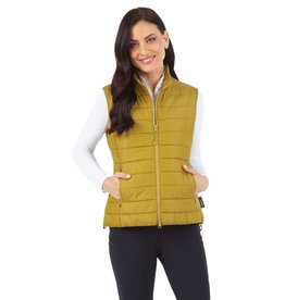 IBKul Solid Quilted Vest Gold