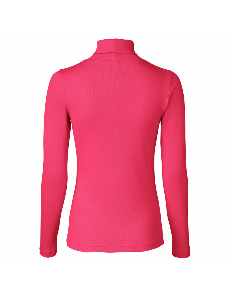 Maggie LS Roll Neck Top Plum 
