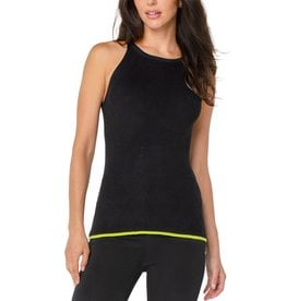 Liverpool Los Angeles Liverpool Sleeveless Pointelle Sweater Blk/Lime