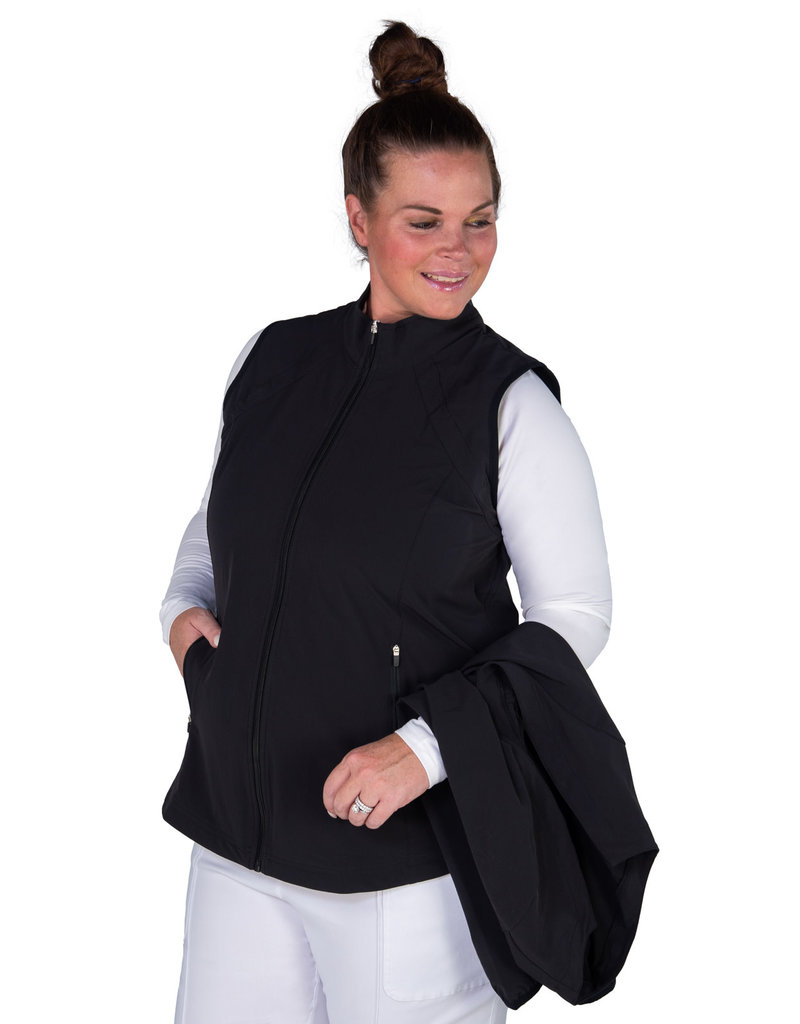 Wind Jacket w/ Removable Sleeves Black - Alexandrite Active & Golf