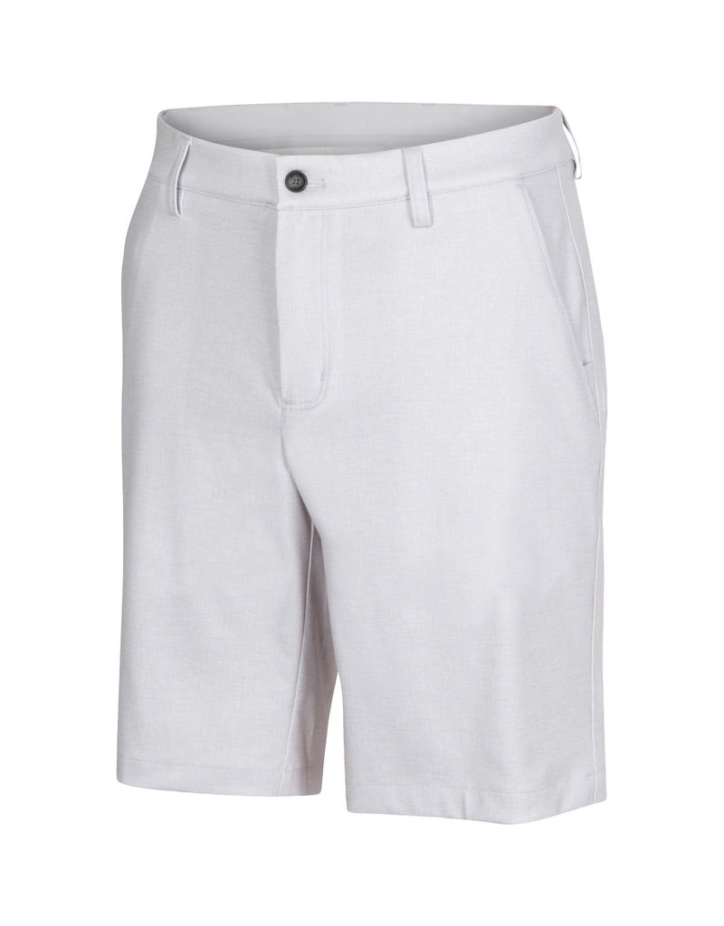 Greg Norman Bay Knit Short Shark Grey Heather Alexandrite Active