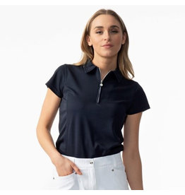 Daily Sports Daily Sports Macy Cap Sleeve Polo Black