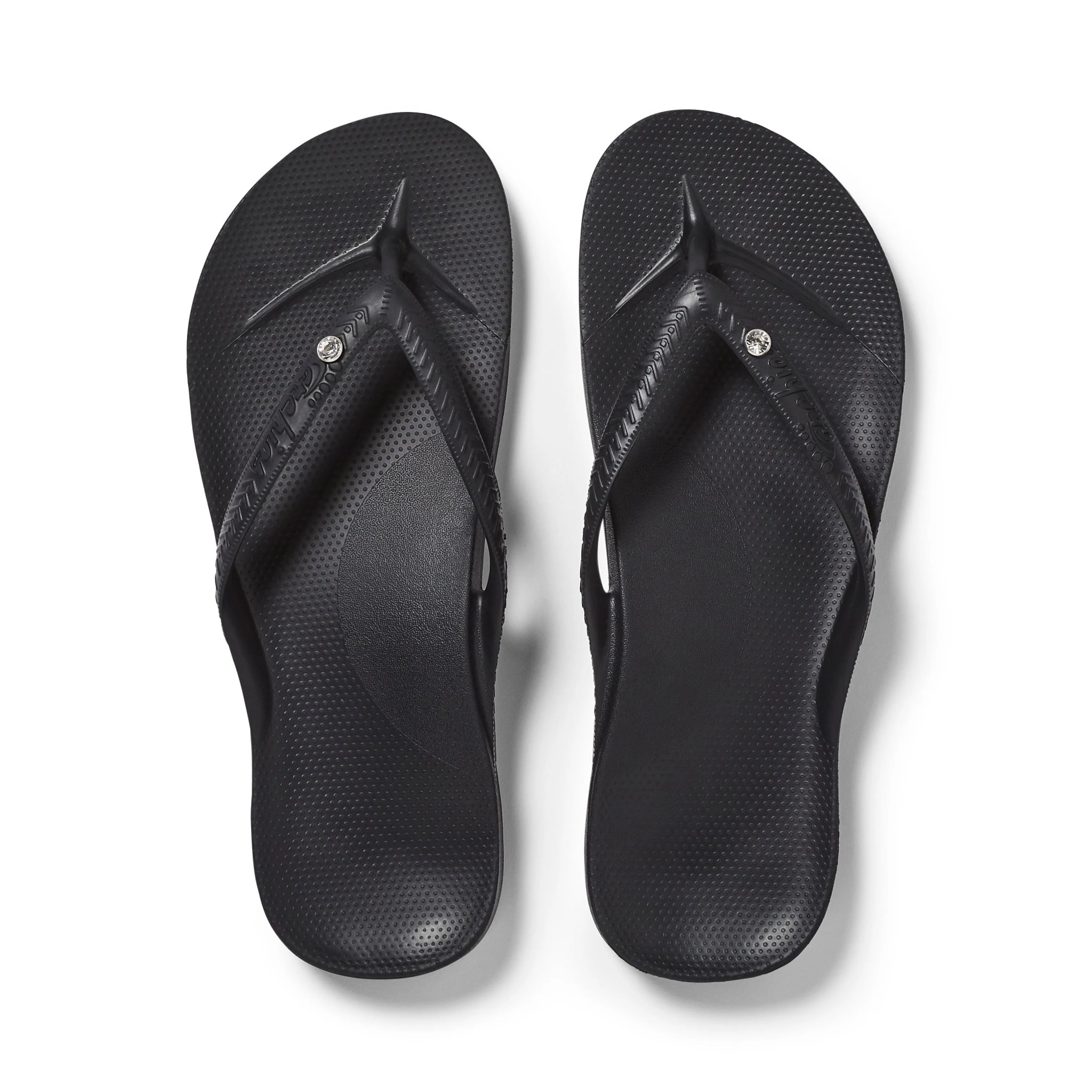 Archies  Arch Support Flip Flop Crystal Black - Alexandrite