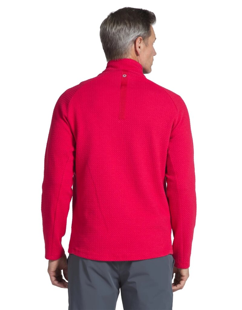 IBKul IBKul 1/4 Zipper Long Sleeve Popcorn Pullover Red