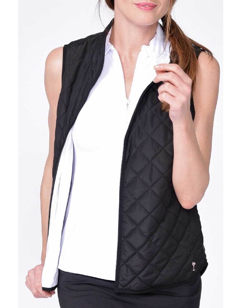 Golftini Golftini Reversible WInd Vest Blk/Wh