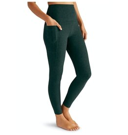 Beyond Yoga Beyond Yoga Spacedye Out of Pocket High Waist Midi Legging Midnight Green Heather